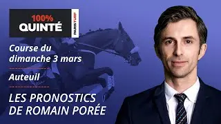 Pronostics Quinté PMU - 100% Quinté du Dimanche 3 mars à Auteuil
