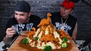 DINO NUGGET VOLCANO MUKBANG WITH DAKOTA 