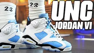 Обязательно купите! Обзор и демонстрация на ногах кроссовок Air Jordan 6 UNC в разрешении 4K.