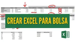 ¿Cómo CREAR un EXCEL PARA CARTERA DE ACCIONES en BOLSA? IMPORTAR cotizaciones EN TIEMPO REAL! ✅✏️