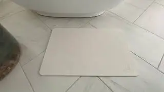 Magic Stone Plain Bath Mat - Ivory