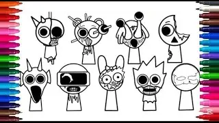 Новые раскраски Incredibox Sprunki / Как раскрасить ужасы Incredibox Sprunki / NCS Music