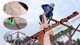 Cara pasang kuda-kuda rangka kayu atap limas ‼️