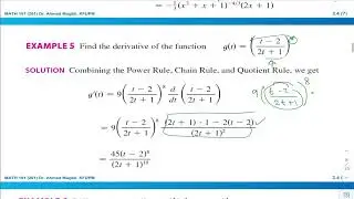 Math 101, section 3.4(The Chain Rule)