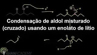 Condensação de aldol misturado (cruzado) usando um enolato de lítio | Química orgânica |Khan Academy