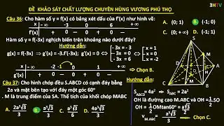 3HTV  ĐỀ V&Agrave; LỜI GIẢI CHI TIẾT THI THỬ M&Ocirc;N TO&Aacute;N THPTQG 2020 CHUY&Ecirc;N H&Ugrave;NG VƯƠNG PH&Uacute; THỌ