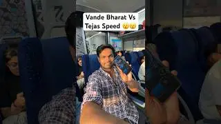 VANDE BHARAT vs TEJAS EXPRESS running at FULL SPEED 150Kms/Hr 😳😳 #indiarailways #speed