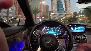 mercedes c class convertible test drive pov in dubai