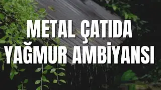 Gök gürültüsü Sesi ve Metal Çatıdan Çıkan Yağmur Sesleri
