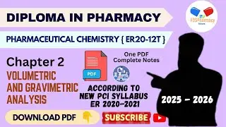 Chapter 2 : Volumetric and Gravimetric Analysis Notes | Pharmaceutical Chemistry (2025-2026)