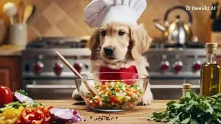 cute dog chef