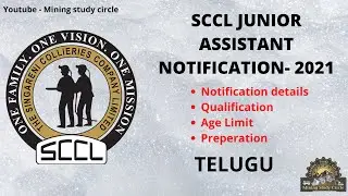 SCCL JUNIOR ASSISTANT NOTIFICATION 2021 | #SCCLNOTIFICATION #SINGARENIJOBS #SINGARENI