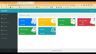 College Time Table System in PHP