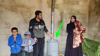 Khadija's joy at carpeting and installing a fireplace in her home and her gratitude to Saleh