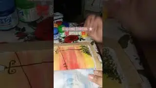 Miniature painting 🌸🖌️🎨.... Episode 5/6🎀#miniature #postercolour #lovepaint #shortsviral #trending