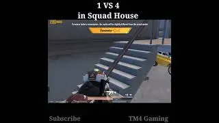 1 VS 4 in Squad House | Pubg Mobile #short #shorts