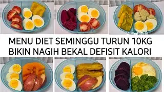 MENU DEFISIT KALORI Turun 10 Kg /BEKAL DIET SARAPAN SEHAT SELAMA 1 MINGGU - TANPA MINYAK TEPUNG GULA
