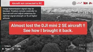 DJI mini 2 SE RC signal lost 😱🥴🫣