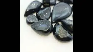 Natural Black Druzy Agate Cabochon Gemstone, Black Agate Druzy, Black Onyx Druzy, Sparkling druzy.