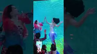 Two mermaids are swimming together in the water #shorts #mercedes #shortfeed #shortsvideo