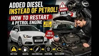 Audi A1 1.4 TFSI Diesel в бензобаке — заведётся ли? ⛽❌ (Полный слив и исправление)