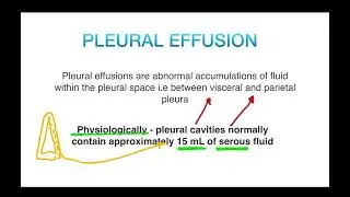 Pleural Effusion || Definition || Pathological versus Physiological pleural fluid || (PART-1)