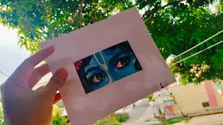 Lord krishna eyes painting with watercolor step by step | Janmashtami special krishna drawing ideas