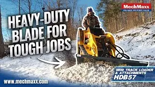Clear, grade, and level efficiently with the MechMaxx 57'' Hydraulic Mini Skid Steer Dozer Blade!