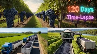 Billion-Dollar Vineyard Tech: The Future of High-Tech AI Robots Power Grapes Harvesting 🍷🤖 #AgriTech