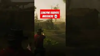 RDR2 Gunfight with Lemoyne Raiders 🔥💀 #rdr2 #rockstar #gamingshorts #shooting #actionrpg #fire #miss
