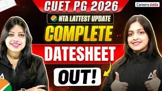 CUET PG Exam Date 2026 | CUET PG Date Sheet 2026 OUT Update | Official Exam Schedule Released