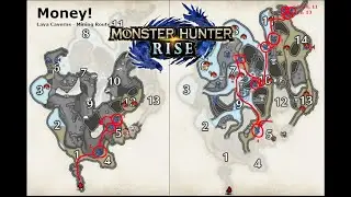 MHR | My Lava Cavern mining route 300-500k zenny per run