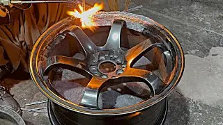 How Experts Repair Broken Alloy Wheel | Alloy Wheel Missing Chunk Rebuild with Precision Welding