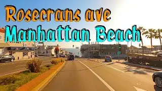 Rosecrans ave! Thoroughfare in Los Angeles and Orange County. Los Angeles Local Drive Tour. HD.