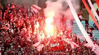 جماهير شباب بلوزداد تشعل المدرجات في مباراة الترجي
