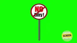 Different Traffic Signs animation green screen