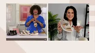 Clarks Collection Leather Wedge Sandals - Wrenly Eve on QVC