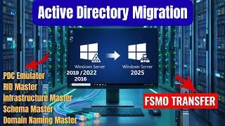 AD Migration Server 2022 → 2025 | Add Domain Controller & FSMO Transfer (GUI)
