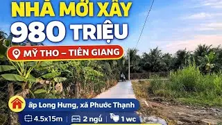 Tập 1931 Nhà Mới Hướng Tây Giá 980 Triệu. Gần Bệnh Viện Đa Khoa Tiền Giang