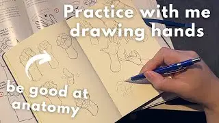 drawing hands for anatomy practice / Daily practice to improve your drawing #anatomystudy
