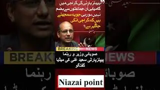 Provincial Minister and PPP leader Saeed Ghani's media talk