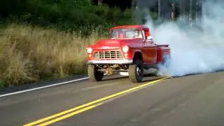 55 chevy cummins-killer burnout