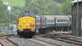 97302 and 37685 on the 'The Soul Exchanger' passing Machynlleth on the 24/05/2025