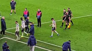THE TOTTENHAM HOTSPUR PLAYERS AT THE FINAL WHISTLE: Spurs 1-2 West Ham 