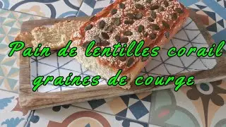 Sans gluten, tr&egrave;s digeste, mon pain aux lentilles corail graine de courges. bread with lentils coral