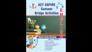 📖  Grade 3 to 4 ACT Aspire Summer English Bridge Workbook &ndash; YouTube Book Preview