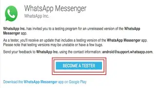 HOW TO BECOME A WHATSAPP BETA TESTER