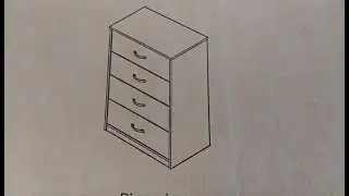 Ameriwood Home/Emery Four Drawer Dresser Complete Assembly