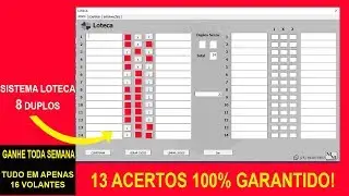 Novo sistema Loteca 8 Duplos, Com garantias de 100%!!!!