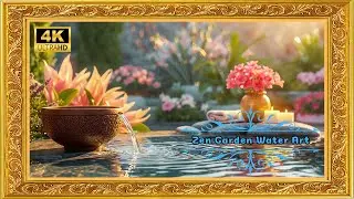 Zen Garden Water Art in 4K - Elegant Spa Visuals for Frame TV - Calm & Elegant Ambient Display
